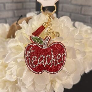 Fashion Jewelry Red and Gold Apple Key Holder